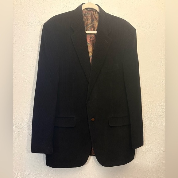 Lauren Ralph Lauren Other - Lauren Ralph Lauren Blazer 42L Black Cotton Corduroy Preppy Sport Coat Jacket